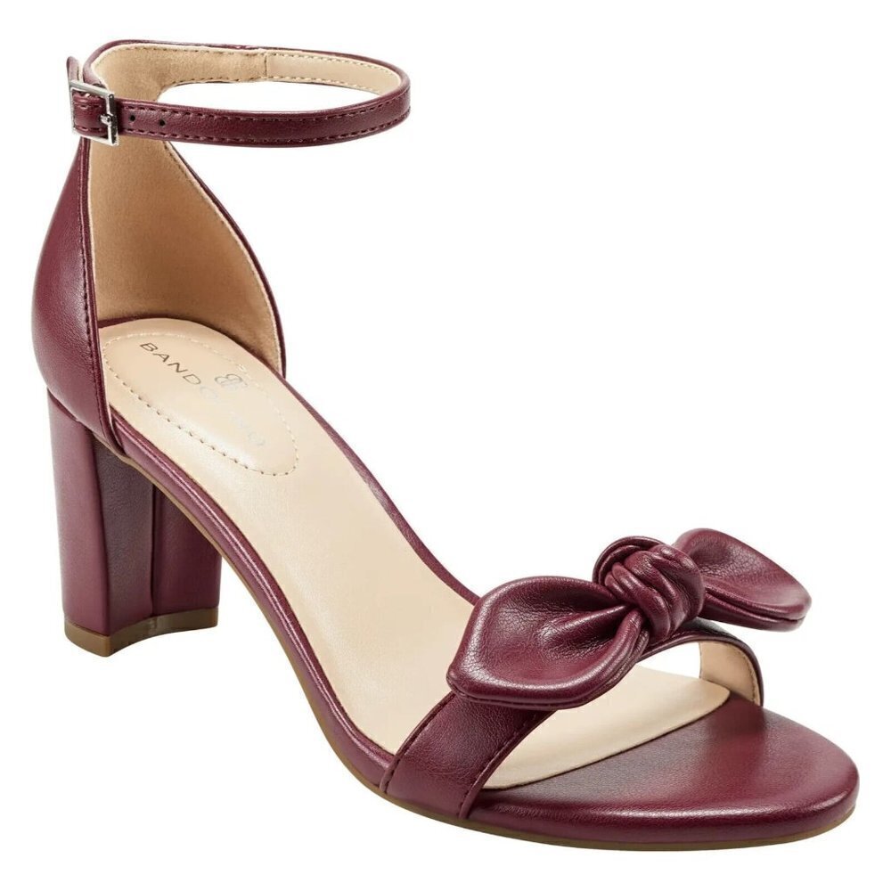 BANDOLINO Bnwot "Pauli" Block Heel Sandals Sz 9 New Leather Ankle Strap